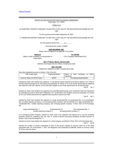 Thumbnail QCR Holdings
 10-Q Quarterly Report FY2021 
