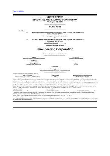 Thumbnail Immuneering 10-Q Quarterly Report FY2021 