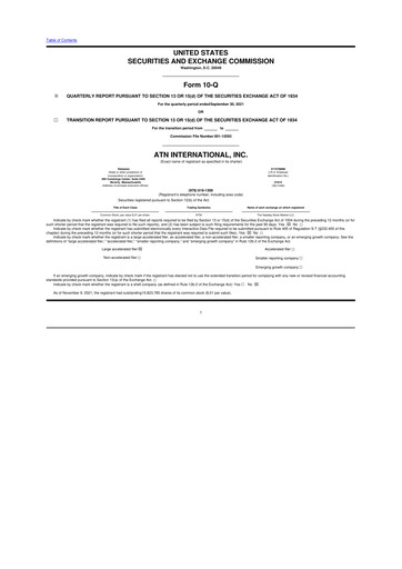 Thumbnail ATN International 10-Q Quarterly Report FY2021 