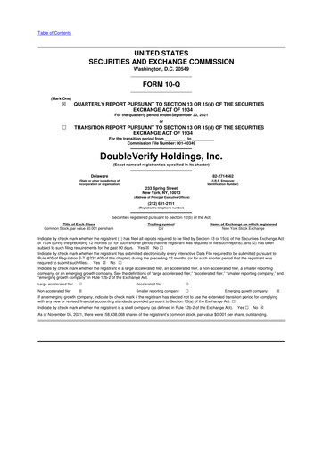 Thumbnail DoubleVerify 10-Q Quarterly Report FY2021 