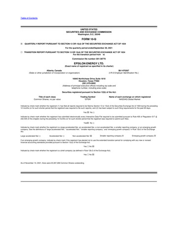 Thumbnail Epsilon Energy 10-Q Quarterly Report FY2021 