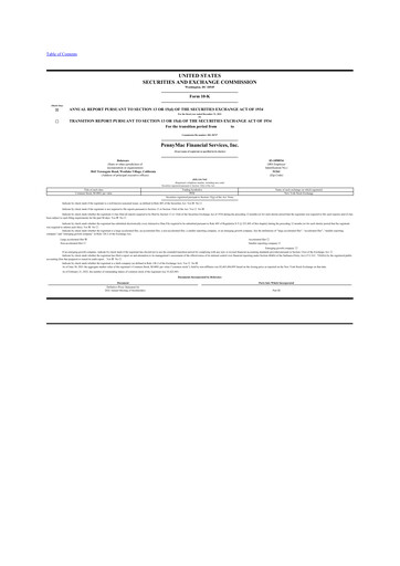 Thumbnail PennyMac Financial Services 10-K Annual Report 2021