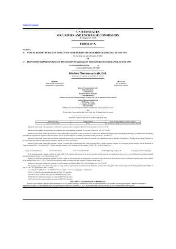 Miniature Kiniksa Pharmaceuticals
 10-K Rapport annuel 2021