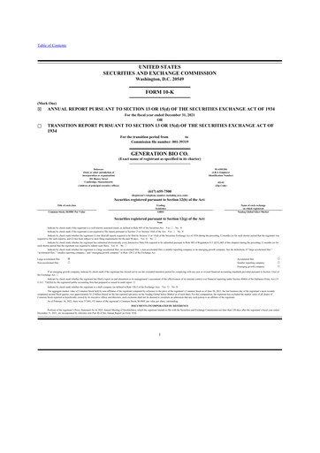 Thumbnail Generation Bio
 10-K Annual Report 2021