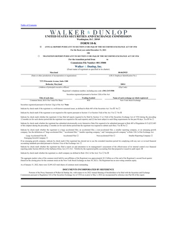 Thumbnail Walker & Dunlop

 10-K Annual Report 2021