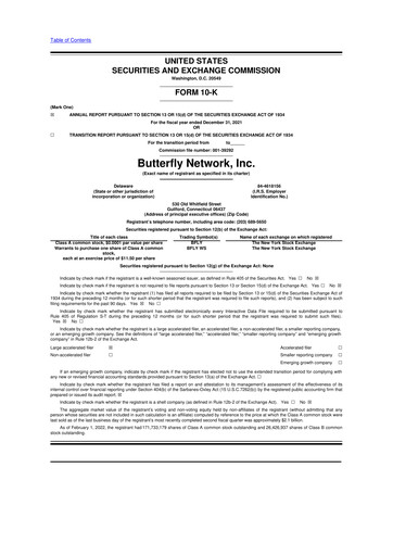 Vorschaubild Butterfly Network 10-K Jahresbericht 2021
