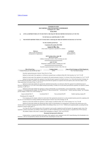 Thumbnail Annovis Bio 10-K Annual Report 2021