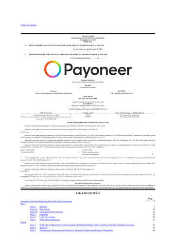 Thumbnail Payoneer 10-K Annual Report 2021