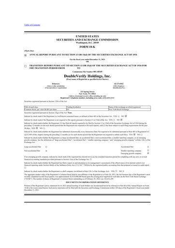 Miniature DoubleVerify 10-K Rapport annuel 2021