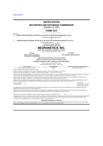 Thumbnail Neuronetics 10-K Annual Report 2021