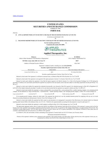 Thumbnail Applied Therapeutics 10-K Annual Report 2021