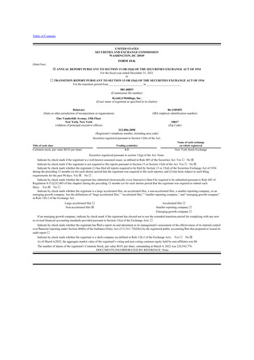 Thumbnail Kyndryl 10-K Annual Report 2021