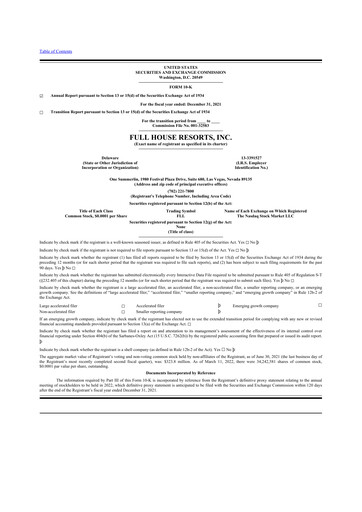 Thumbnail Full House Resorts
 10-K Annual Report 2021