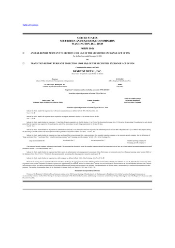 Thumbnail Desktop Metal 10-K Annual Report 2021