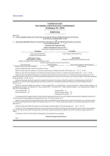 Thumbnail Armata Pharmaceuticals 10-K Annual Report 2021