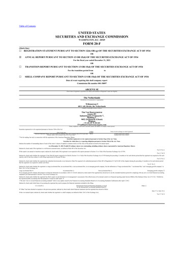 Thumbnail Argenx
 20-F Annual Report 2021