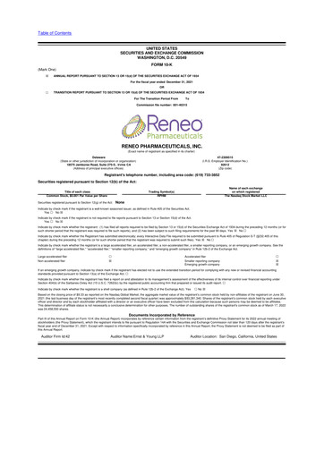 Thumbnail OnKure Therapeutics 10-K Annual Report 2021