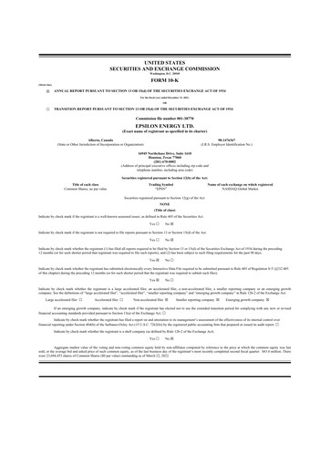 Thumbnail Epsilon Energy 10-K Annual Report 2021