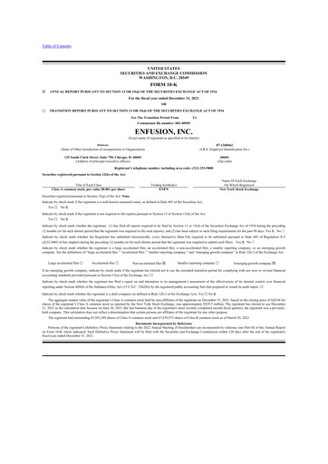 Thumbnail Enfusion 10-K Annual Report 2021