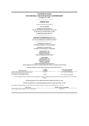 Thumbnail Grupo Supervielle 20-F Annual Report 2021