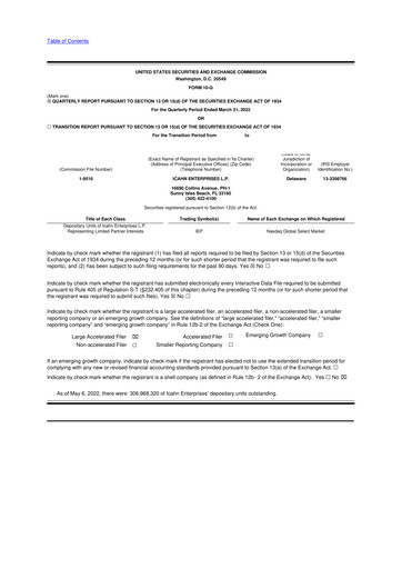 Thumbnail Icahn Enterprises
 10-Q Quarterly Report FY2022 
