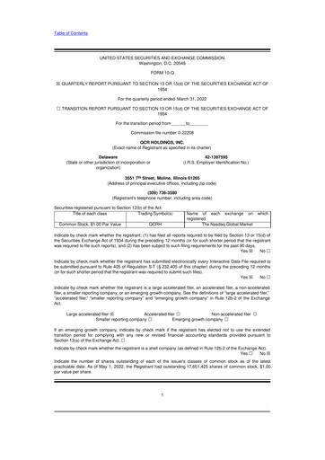 Thumbnail QCR Holdings
 10-Q Quarterly Report FY2022 