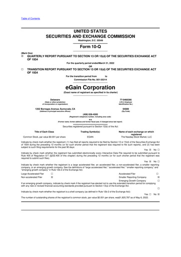 Thumbnail eGain 10-Q Quarterly Report FY2022 