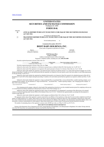 Thumbnail Boot Barn Holdings
 10-K Annual Report 2022