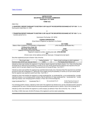 Miniature Liquidia Corporation 10-Q Rapport trimestriel  