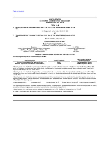 Thumbnail Evolv Technologies 10-Q Quarterly Report FY2022 