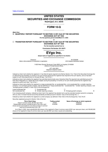 Thumbnail EVgo 10-Q Quarterly Report FY2022 