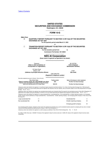 Miniature SES AI 10-Q Rapport trimestriel 2022 