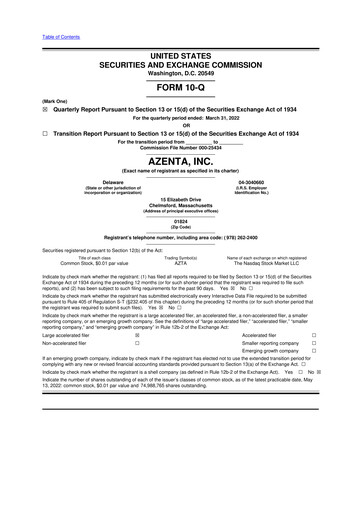Thumbnail Azenta 10-Q Quarterly Report FY2022 