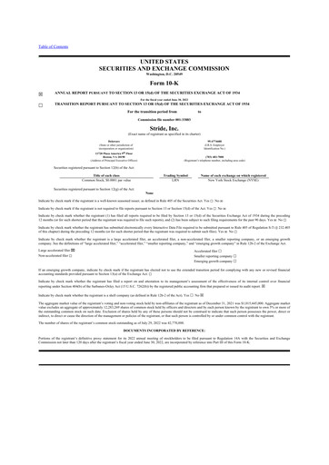 Thumbnail Stride (K12 Education)
 10-K Annual Report 2022