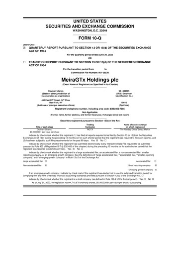 Thumbnail MeiraGTx 10-Q Quarterly Report FY2022 