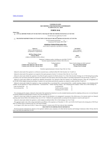 Thumbnail Adtalem Global Education
 10-K Annual Report 2022