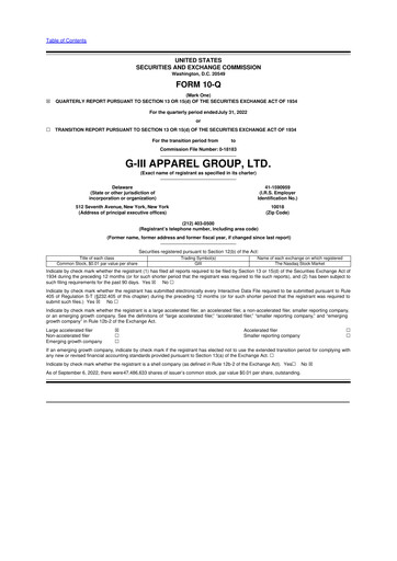 Thumbnail G-III Apparel Group 10-Q Quarterly Report FY2022 