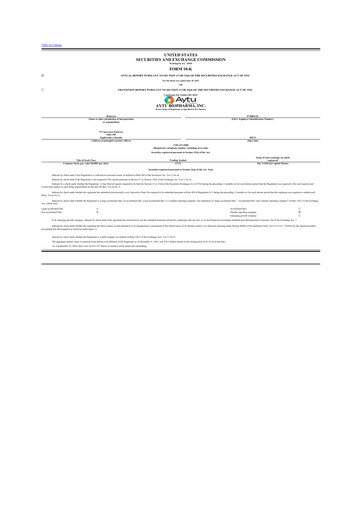 Thumbnail Aytu BioScience
 10-K Annual Report 2022