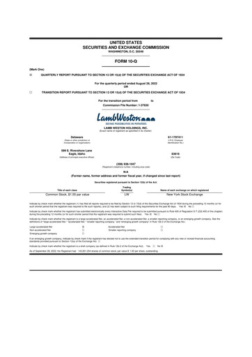 Thumbnail Lamb Weston 10-Q Quarterly Report FY2023 