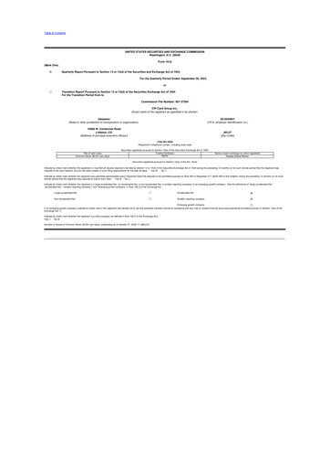 Thumbnail CPI Card Group 10-Q Quarterly Report FY2022 