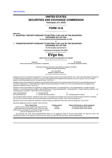 Thumbnail EVgo 10-Q Quarterly Report FY2022 