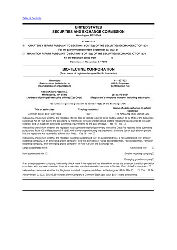 Miniature Bio-Techne 10-Q Rapport trimestriel 2023 