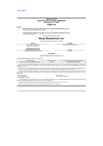 Thumbnail Akoya Biosciences 10-Q Quarterly Report FY2022 