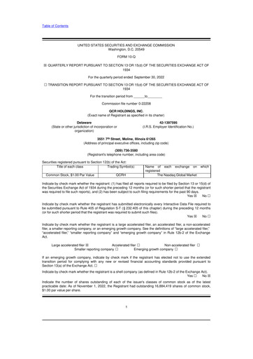 Thumbnail QCR Holdings
 10-Q Quarterly Report FY2022 