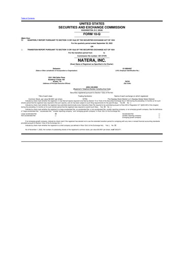 Miniature Natera 10-Q Rapport trimestriel 2022 