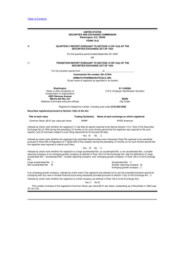 Miniature Armata Pharmaceuticals 10-Q Rapport trimestriel 2022 