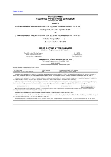 Vorschaubild Genco Shipping & Trading 10-Q Quartalsbericht 2022 
