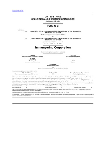 Thumbnail Immuneering 10-Q Quarterly Report FY2022 