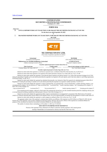 Thumbnail TE Connectivity
 10-K Annual Report 2022