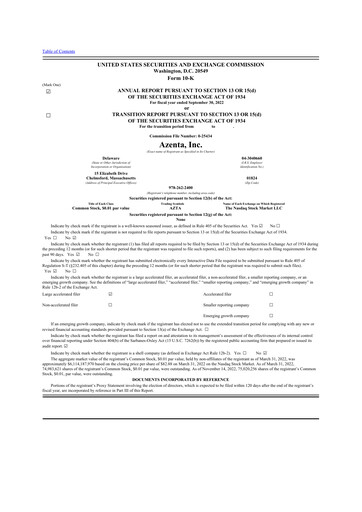 Thumbnail Azenta 10-K Annual Report 2022